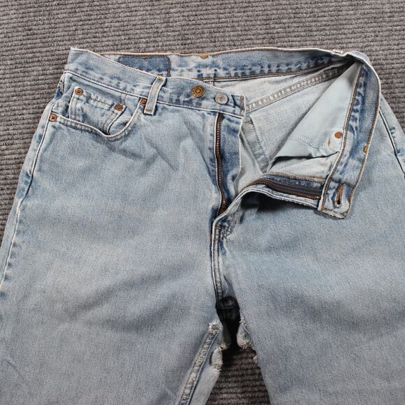 Levi’s Jeans Mens 28x31 Light Wash 560 Loose Tapered Distressed - Picture 6 of 14